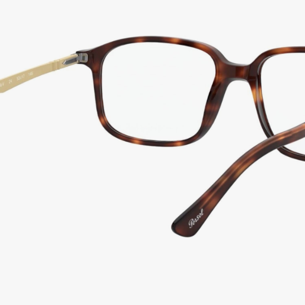 Persol Po3246v Feature A Rectangular, Havana Glasses